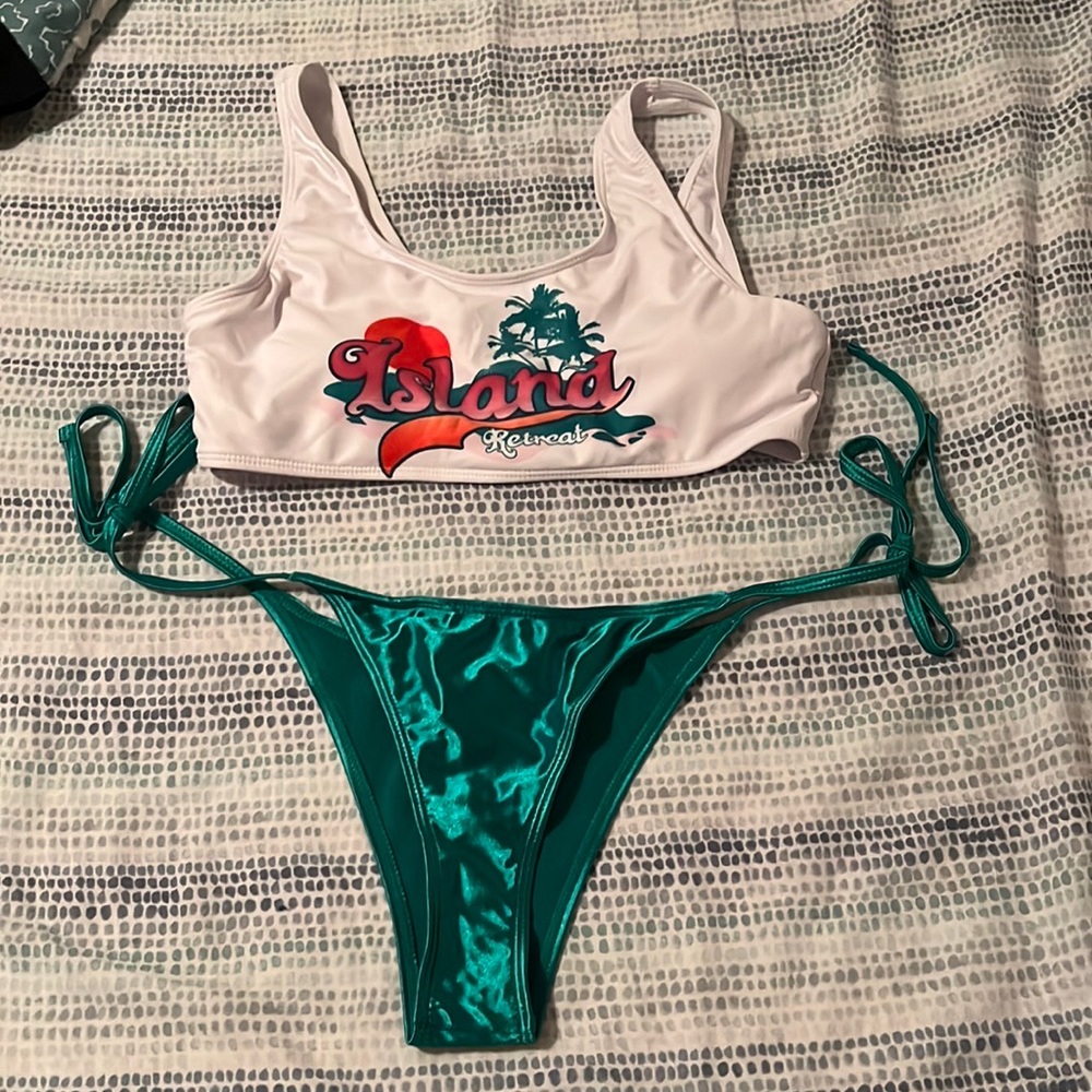 Bathing suit island themed